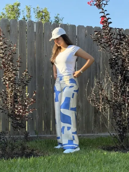 Rachel Satin Straight Leg Pants Look